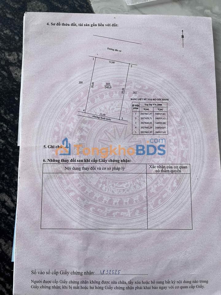 Bán đất Thạch Thắng, Hà Tĩnh 240m² - Sổ đỏ sẵn, giá tốt đầu tư