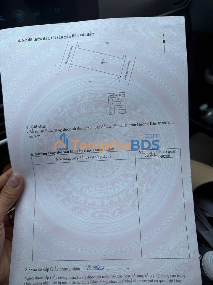 Đất nền Hương Khê 172m² 600 triệu - Chính chủ bán