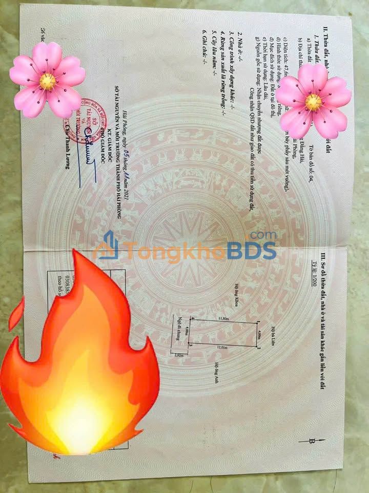 Đất nền Ngõ 455 Đằng Hải 48m² 1,92 tỷ - Sổ đỏ chính chủ