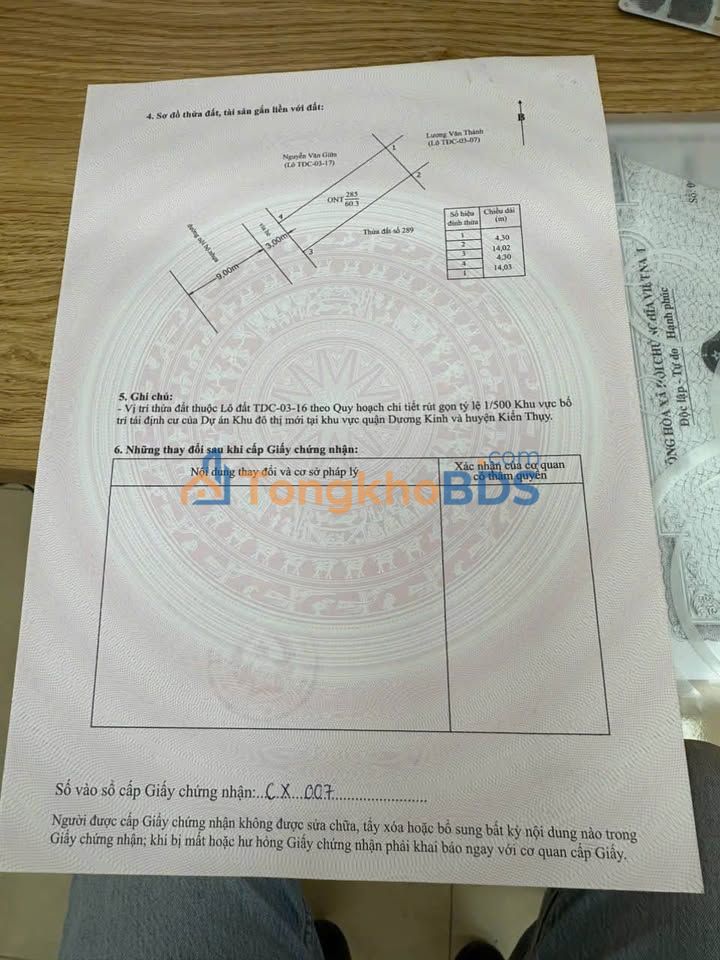 Đất Tái Định Cư Vin Dương Kinh 60.3m² - Sổ Đỏ Sẵn Sàng