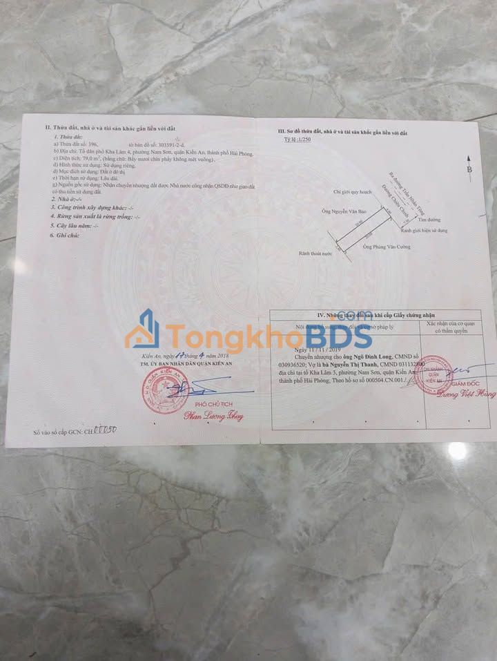 Đất nền Trần Nhân Tông Kiến An 79m² 4.5 tỷ - Sổ đỏ chính chủ