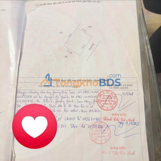 Đất Nền 114m² Nghĩa Trụ, Văn Giang - Sổ Hồng Sẵn Sàng, Giá 6-7 Tỷ