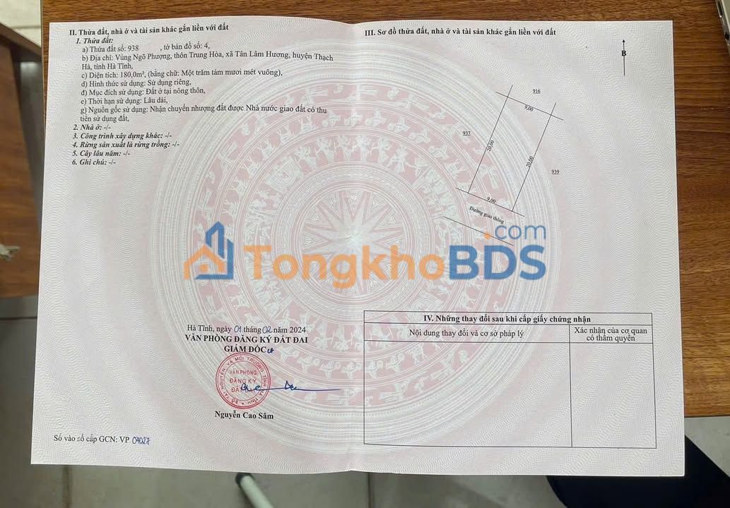 Đất nền Thạch Tân, Hà Tĩnh 180m² - Giá tốt, sổ sẵn