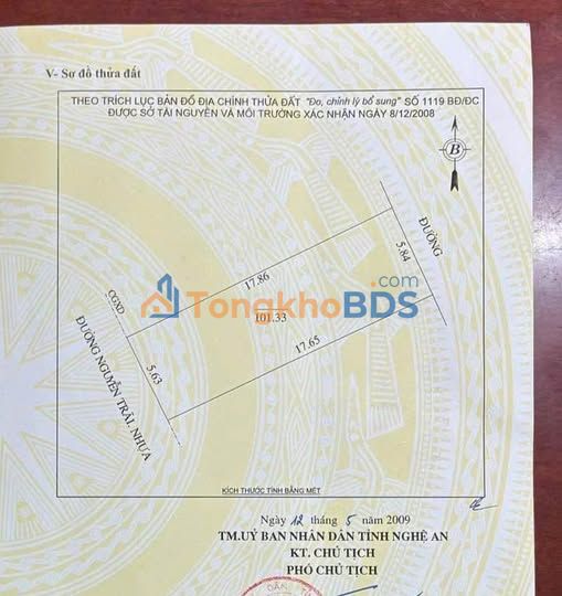 Nhà Mặt Tiền Nguyễn Trãi, TP Vinh 101m² - Kinh Doanh Sầm Uất