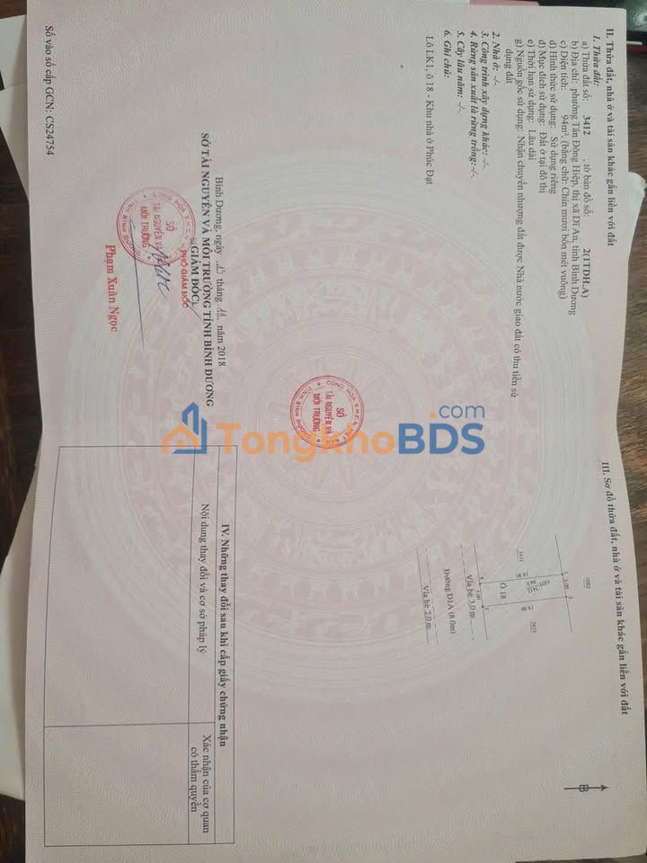 Đất nền Phúc Đạt Dĩ An 94m2 4,49 tỷ - Tiềm năng tăng giá