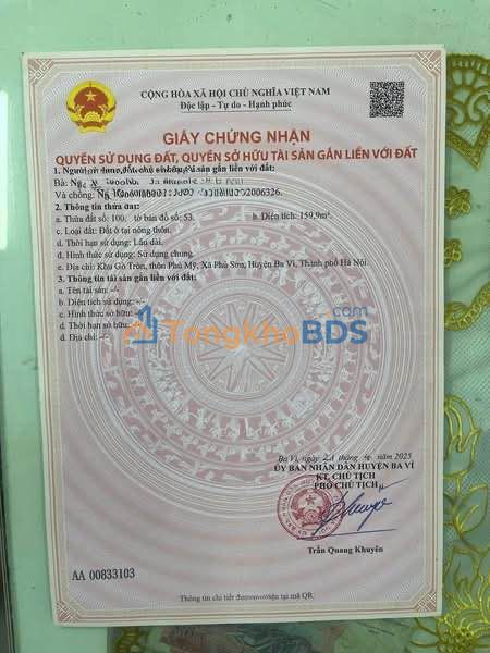 Bán Đất 159m² Full Thổ Cư - Giá Tốt Tại Phú Mỹ, Bà Rịa - Vũng Tàu