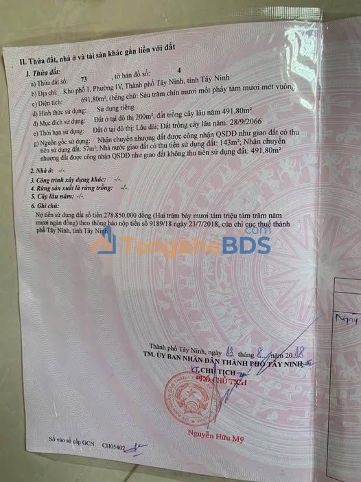 Bán Đất Vàng 690m² Mặt Tiền Hẻm 78 CMT8, Tây Ninh - Sổ Đỏ Thổ Cư