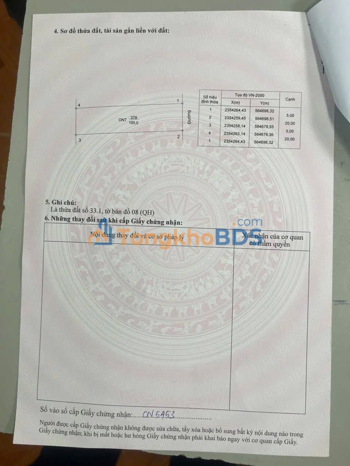 Đất nền 100m² gần Quốc lộ 2, Bình Xuyên, Vĩnh Phúc - Sổ đỏ sẵn sàng giao dịch