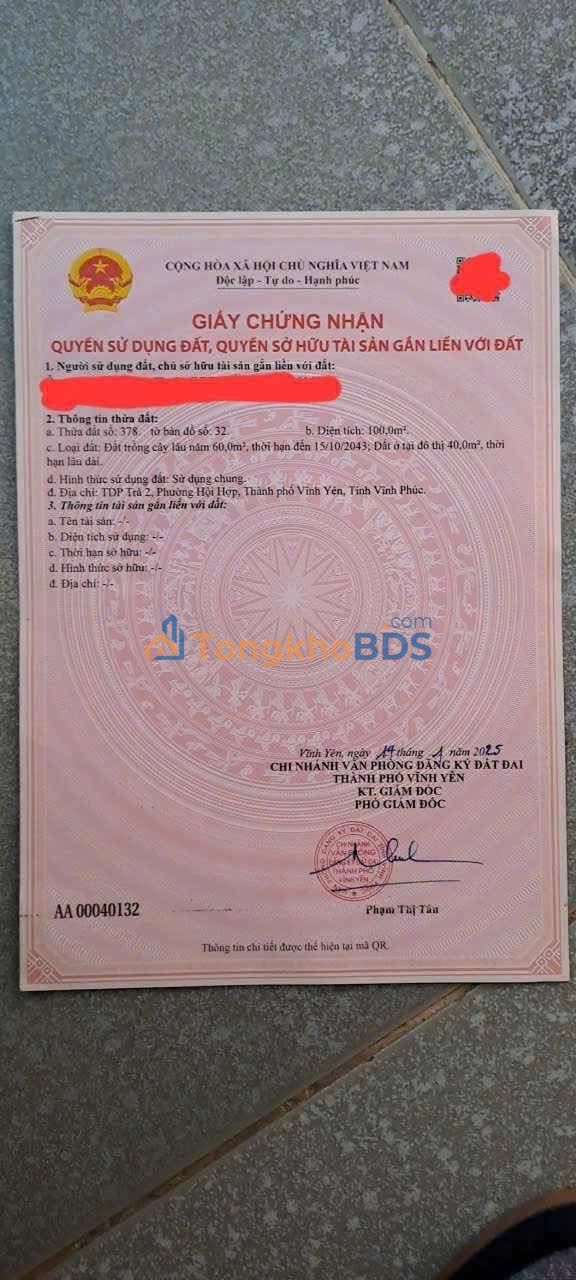 Đất Vàng Phố Trà Hội, Hưng Yên - 100m², Mặt Tiền 5.2m, Giá 1.9 Tỷ