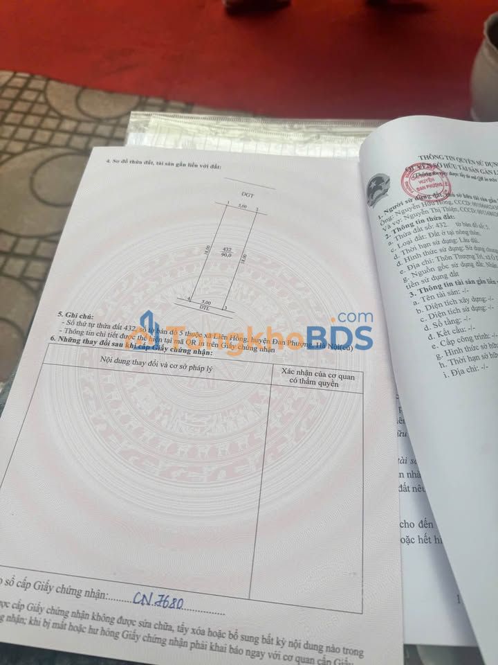 Đất nền Liên Hà Đan Phượng 90m² 6.3 tỷ – Sổ đỏ chính chủ