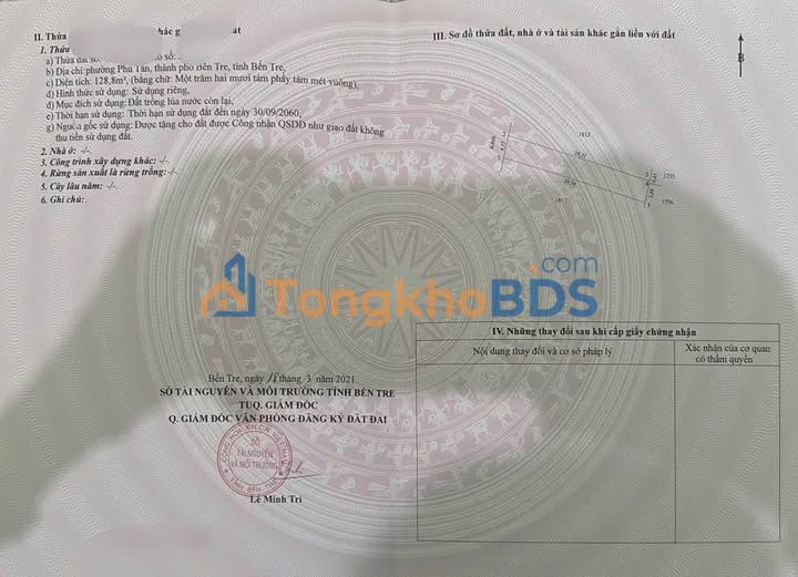 Bán Nền Liền Kề Phường Phú Tân, Bến Tre - 129m² Giá Tốt