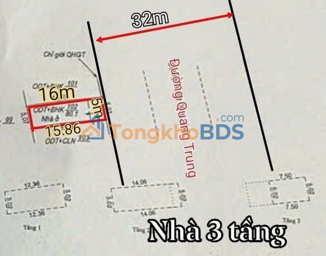 Nhà Mặt Tiền Quang Trung, Đồng Hới - 80m², 3 Tầng, Giá 3.3 Tỷ