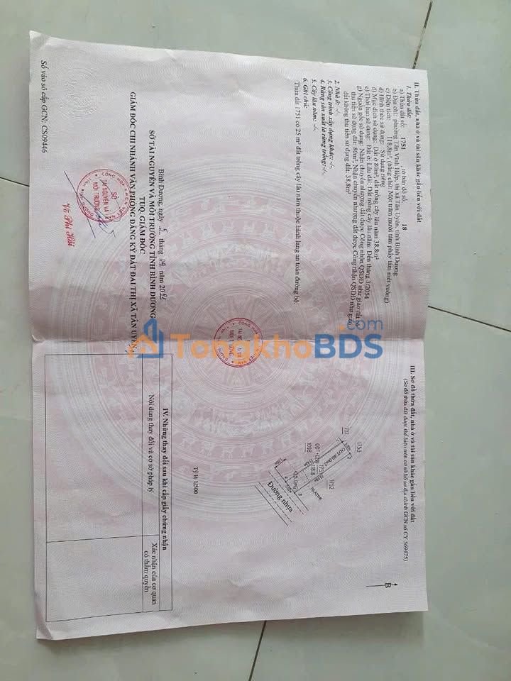 Bán đất mặt tiền DX07 Tân Uyên 120m² - Kinh doanh đắc lợi, sổ riêng