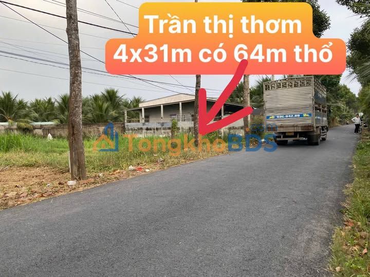 Đất Mặt Tiền Trần Thị Thơm, Mỹ Tho - 124m² Thổ Cư, Giá 1-1.1 Tỷ