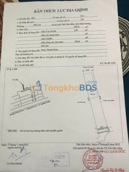 Đất Phú Lợi Thủ Dầu Một 150m2 4.8 tỷ - Thổ cư xây tự do