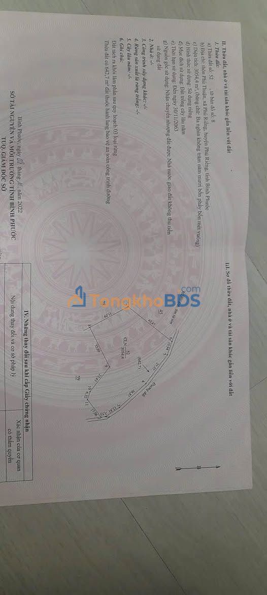 Đất nền Phú Riềng 12.000m² giá 1,3 tỷ - Sổ đỏ chính chủ