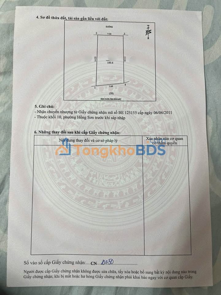 Nhà 100m² 2.5 tầng đường Trần Phú, TP Vinh - Giá tốt sau giảm 200tr