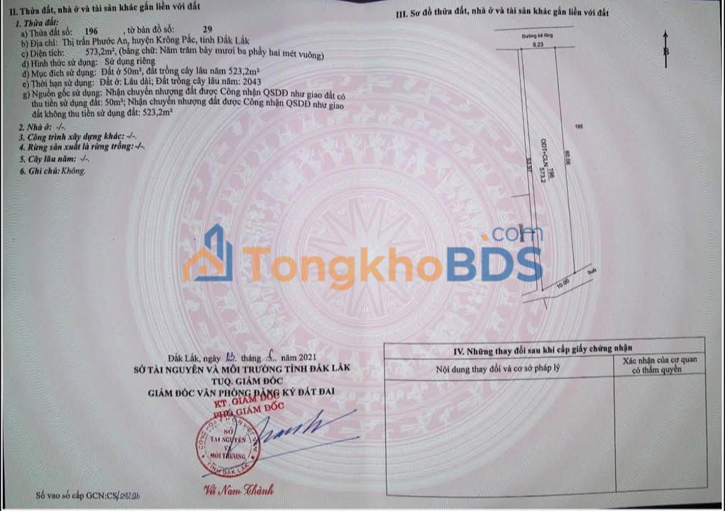 Đất nền Phước An 590m², sổ đỏ chính chủ