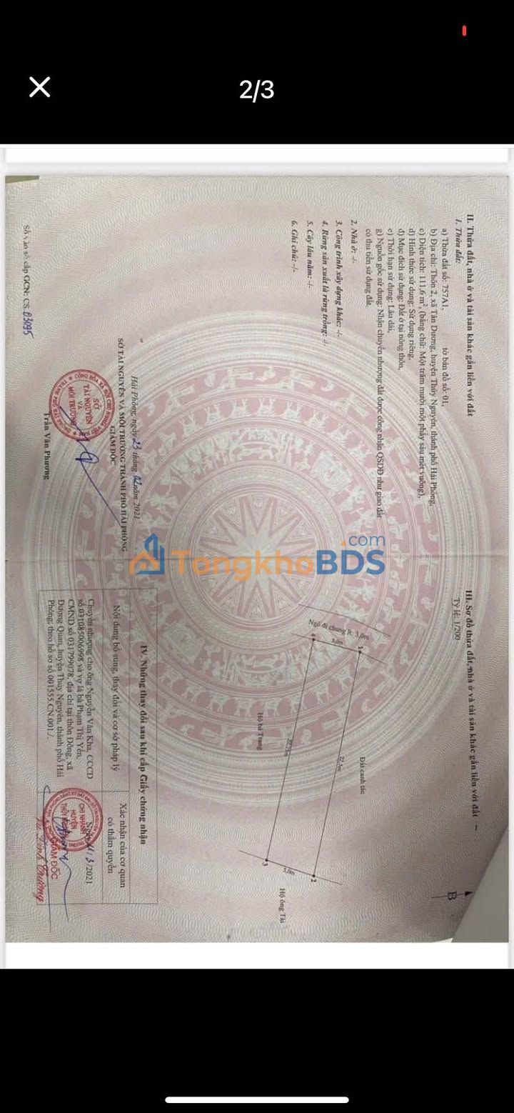 Đất Thuỷ Nguyên 86m² 4 tỷ - Sổ đỏ chính chủ