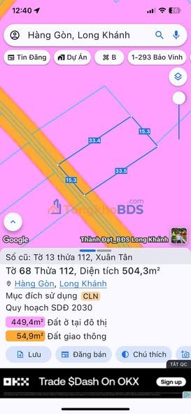 Đất Hàng Gòn Long Khánh 504m² 950 triệu - Sổ đỏ chính chủ