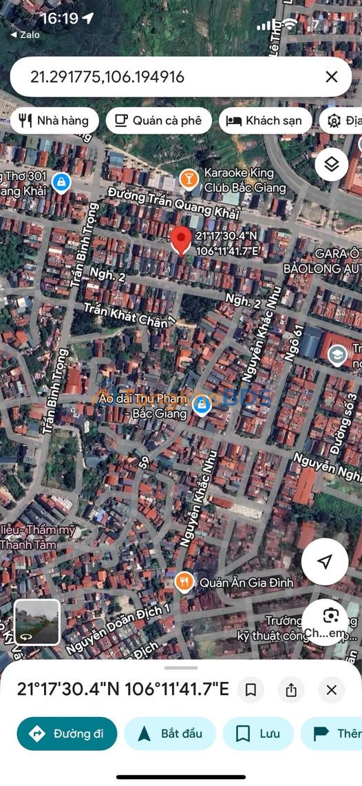 Đất nền Trần Khát Chân Bắc Giang 72m² 4 tỷ – Sổ đỏ chính chủ