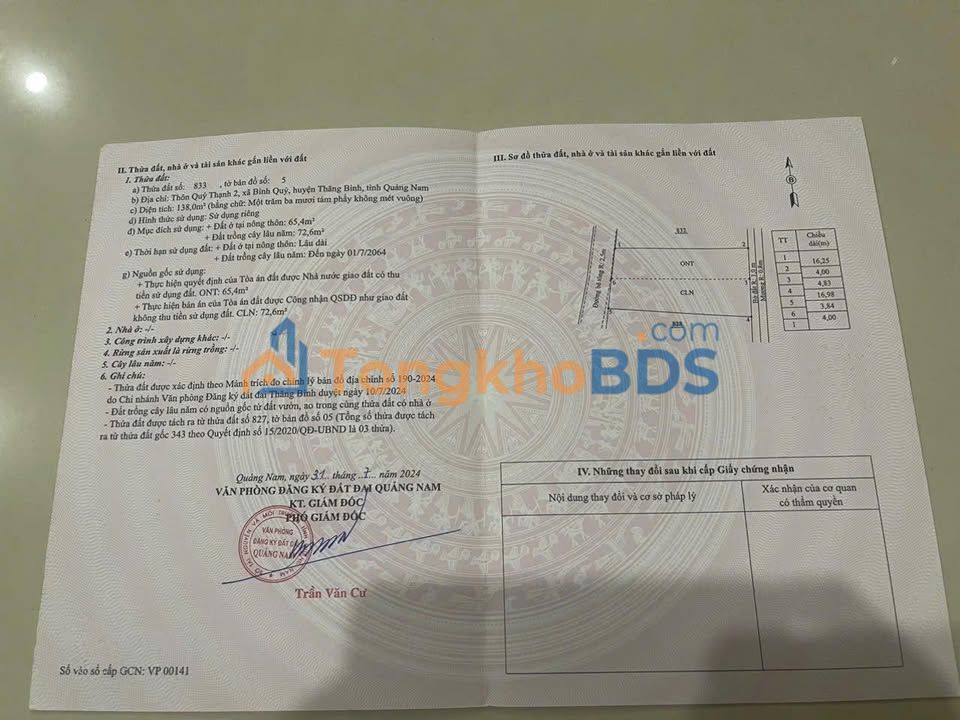 Đất nền Bình Quý Thăng Bình 138m² 3xx triệu - Giá tốt hiếm có