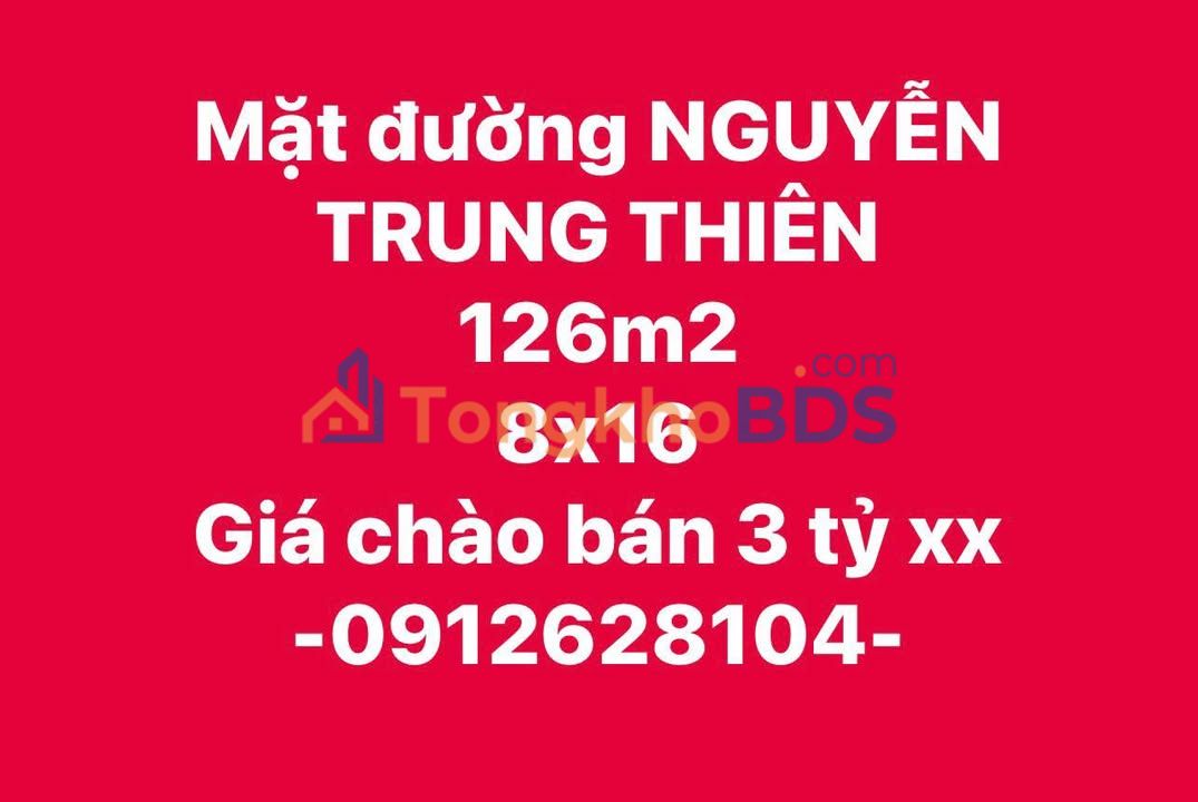 FrontHouse Nguyen Trung Thien 128m2 3 ty - O to vao tan nha