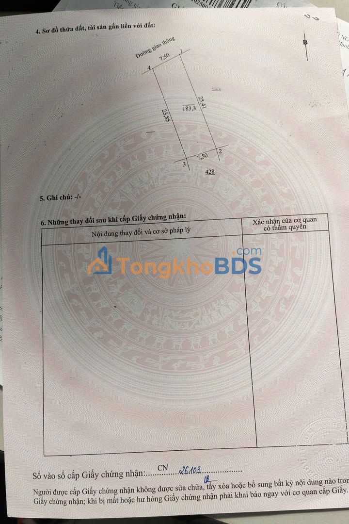 Đất Diễn Vạn 184m² 1 tỷ - Sổ đỏ chính chủ