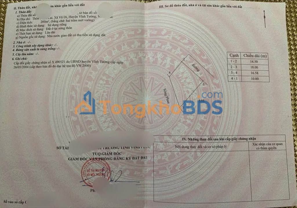 Đất thổ cư 200m² Xuân Lai, Vĩnh Tường - Sổ đỏ sẵn sàng, giá thỏa thuận