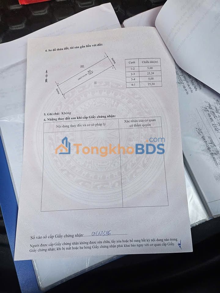 Đất thổ cư 126.8m² Vĩnh Phúc - Sổ đỏ sẵn, gần KCN Bá Thiện