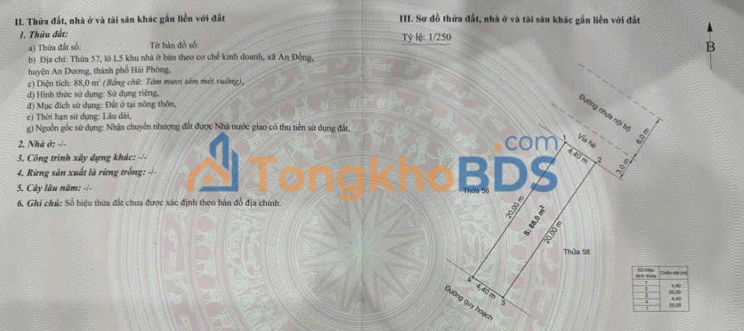 Đất Nền An Dương 88m² - View Công Viên, Đường 12m, Giá Đầu Tư 4 Tỷ