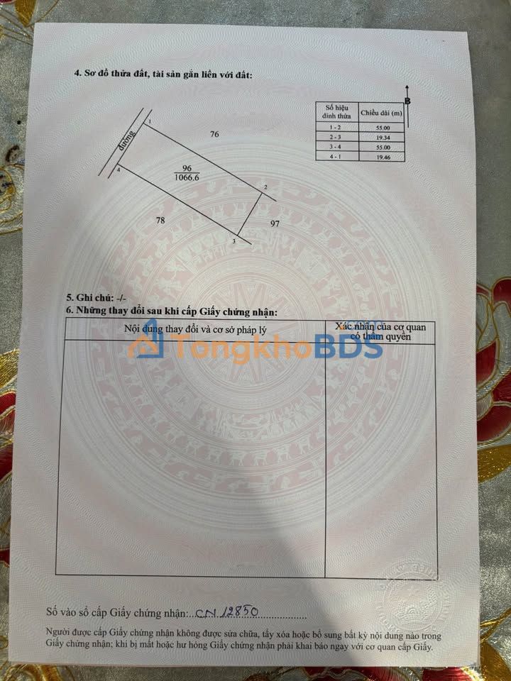 Đất nền Xuyên Mộc 1066m² (43tc) - Sổ hồng sẵn, gần biển Hồ Tràm