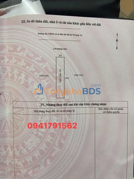 Bán Đất Thị Trấn Nga Sơn - 125m² Hướng Bắc - Giá 1.3 Tỷ