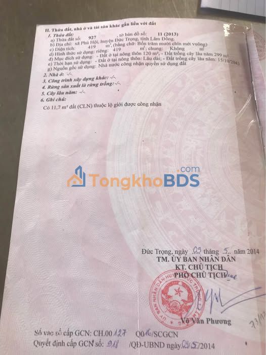 Đất nền Đức Trọng 456m² giá thỏa thuận - Xây dựng tự do