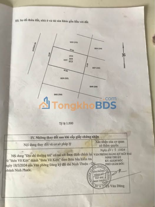 Đất Phước Hữu Ninh Phước 363m2 1.4 tỷ - Sổ đỏ chính chủ