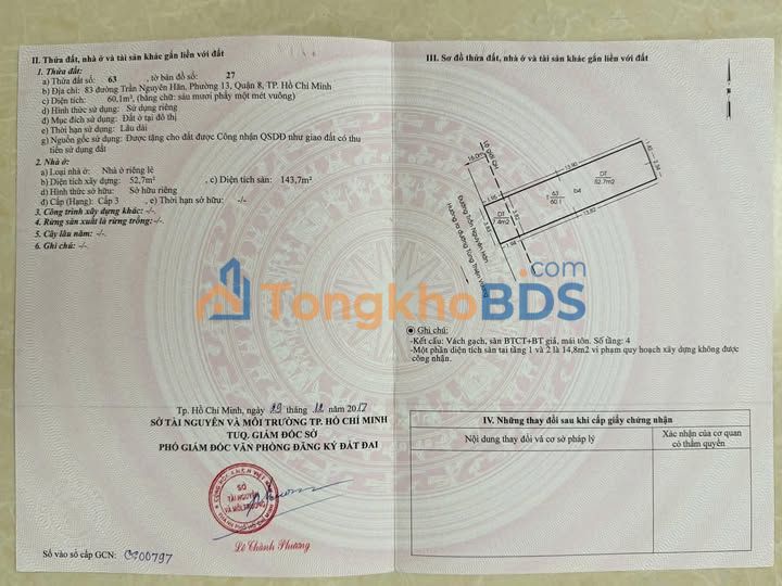 Nhà Mặt Tiền Trần Nguyên Hãn Q8 - 60m² Sổ Hồng Riêng - 11.5 Tỷ