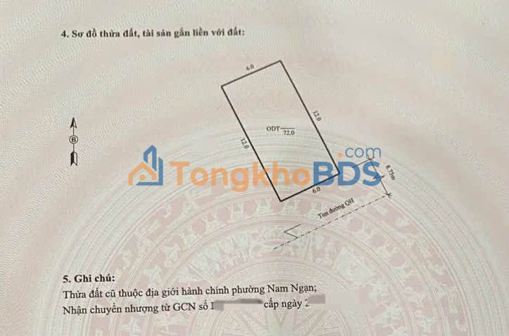 Đất nền Thanh Hóa P. Nam Ngạn 72m² 3 tỷ - Sổ đỏ chính chủ