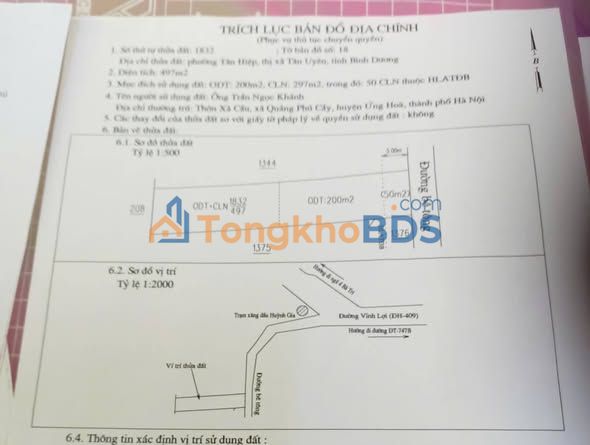 Đất D3 Tân Uyên 490m2 giá thỏa thuận - Sổ đỏ chính chủ