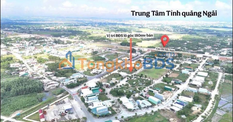 Đất nền góc KDC Đồng Bà Thơi, Quảng Ngãi - 180m² Hướng Nam Giá 1.29 Tỷ