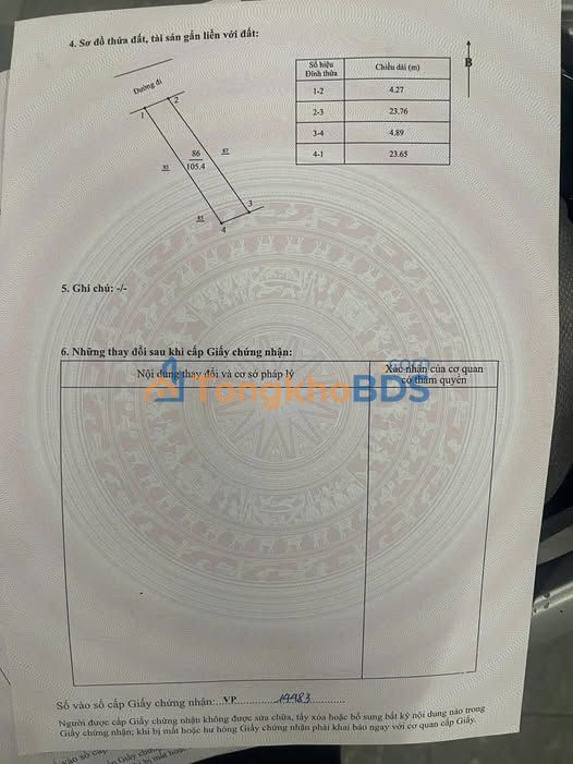 Đất nền Quảng Ngãi 105m² - Hẻm 522 Nguyễn Công Phương, Hướng Tây Bắc