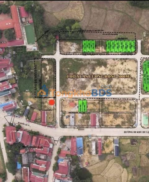 Đất nền KDC Chợ Xuân Lương Yên Thế 136m² - Vị trí kinh doanh đắc địa, giá 1.9 tỷ