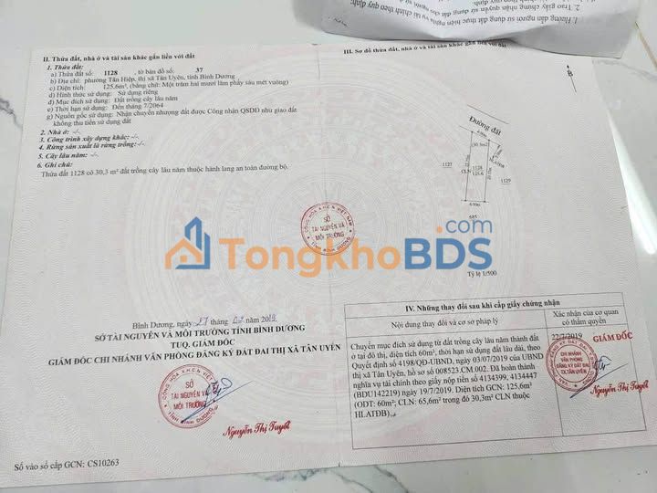 Đất nền Tân Hiệp Tân Uyên 132m² 1,67 tỷ - Xây dựng tự do