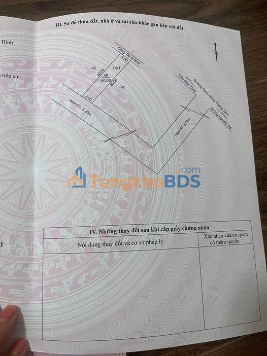 Bán đất tặng nhà hẻm 57 CMT8, Bình Thủy - 80m² giá 2.45 tỷ