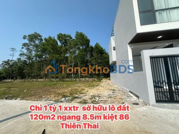 Đất Sổ Hồng 120m² Kiệt 86 Thiên Thai, Huế - Giá 1.1 Tỷ