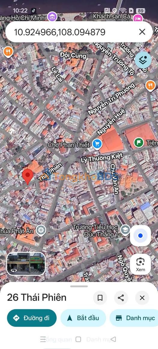 Đất Thổ Cư Mặt Tiền Thái Phiên, Phan Thiết - 46m² Giá Chỉ 700 Triệu