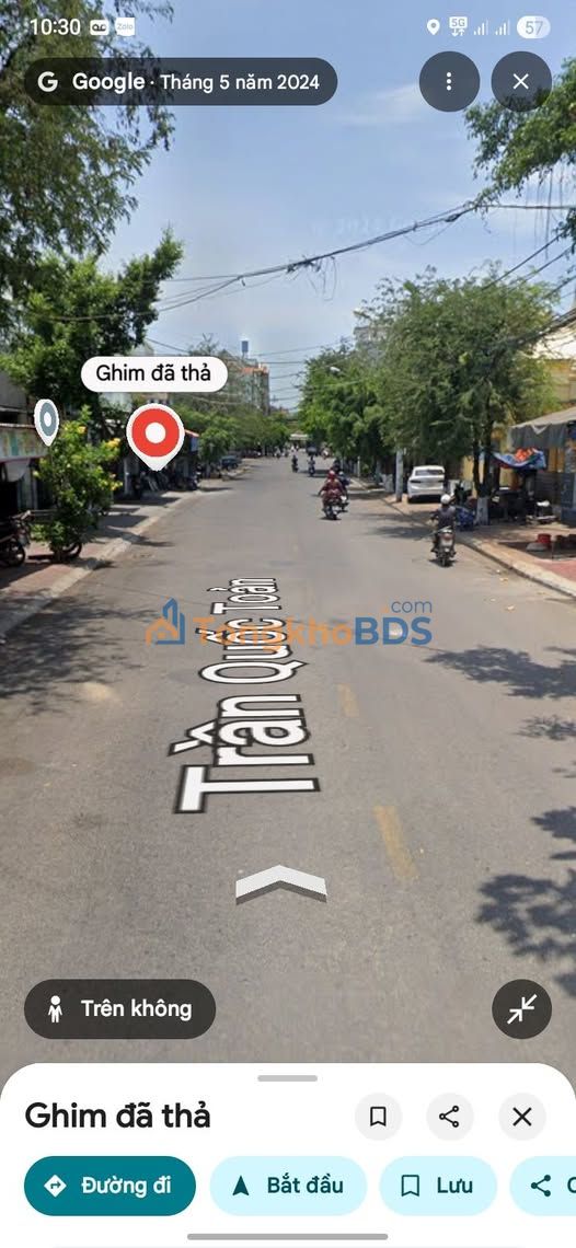 Đất Mặt Tiền Trần Quốc Toản, Quy Nhơn - 54m², Lộ Giới 16m, Sổ Hồng