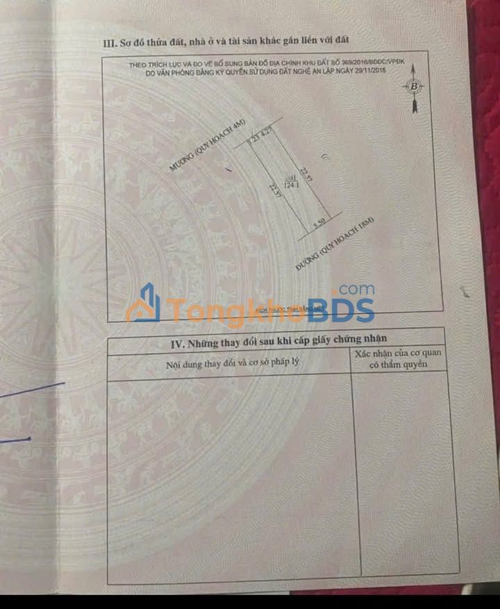 Đất nền Nam Lê Lợi Vinh 124m² - Tiềm năng tăng giá