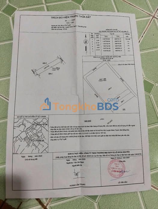 Bán Đất Nền Nhơn Trạch 1500m² - Sổ Đỏ Rõ Ràng