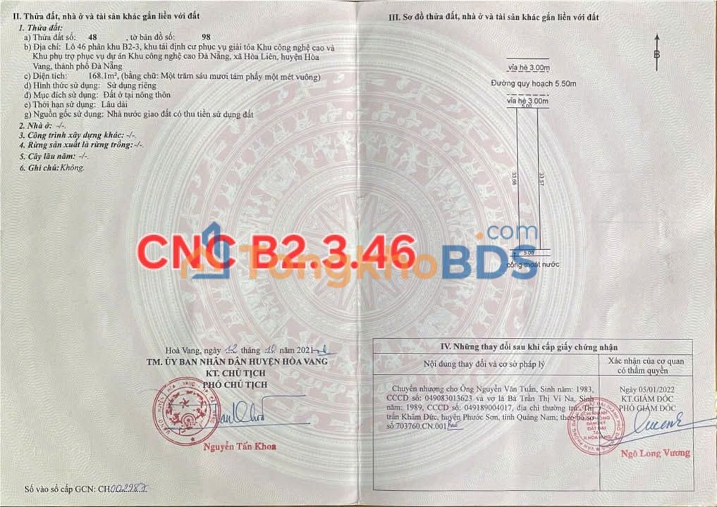 Đất Nền Ngũ Hành Sơn 168m² - Sổ Hồng Sẵn, Chính Chủ