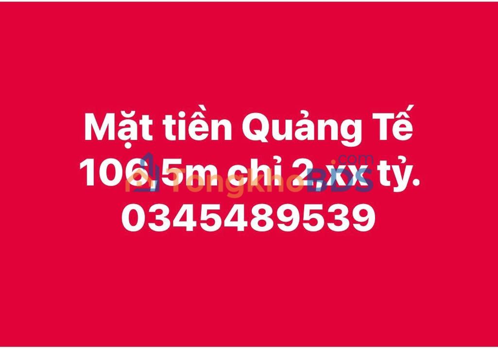 Nhà Mặt Tiền Quảng Tế - Ngang 6.5m, 106.5m², Kinh Doanh Đỉnh Cao